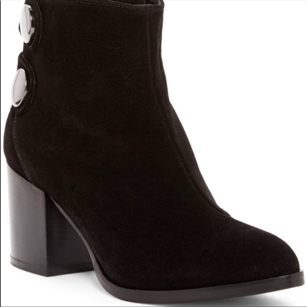 Alberto Fermani Black Suede Heeled Booties